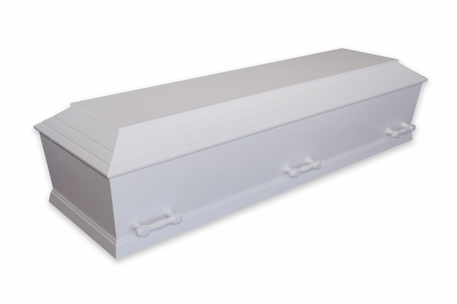 Kiste øko hvid – Begravelse Bornholm Aps