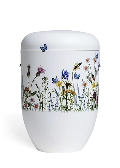 Pludra B urne med print "blomsterrig"